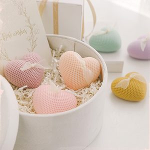 5PCS Cute Heart Shape Decorative Aromatic Candles Set