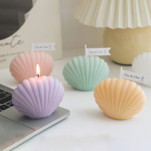 4PCS Shell Shape Scented Aromatherapy Soy Wax Candles Set Home Decoration
